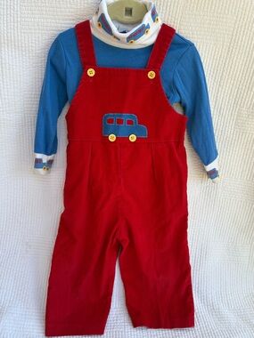 Vintage Corduroy Overalls and Matching Turtle Neck